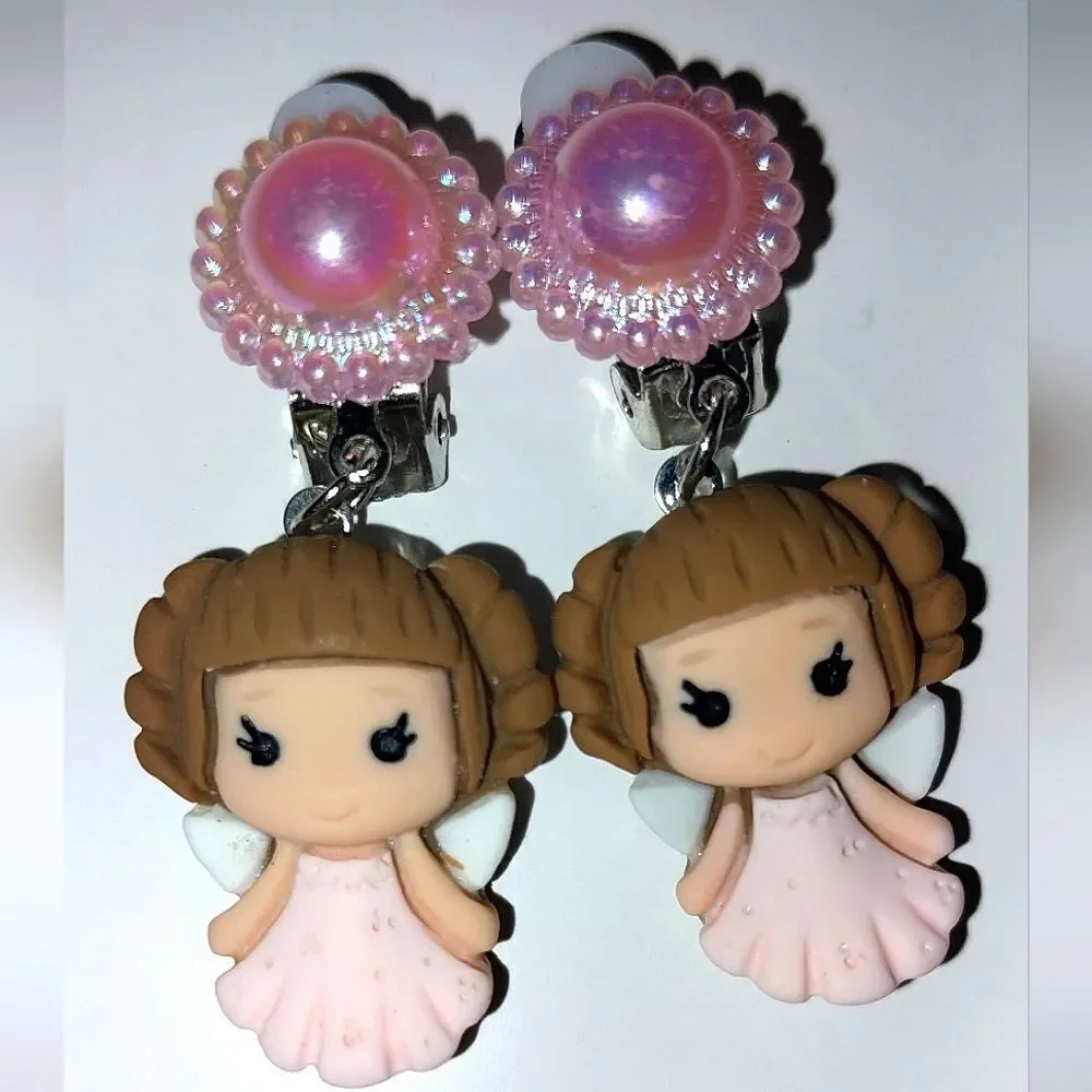 Hand Crafted Beautiful fashion clip-on kids earrings